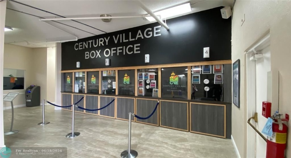 Box  office for live show tickets.
