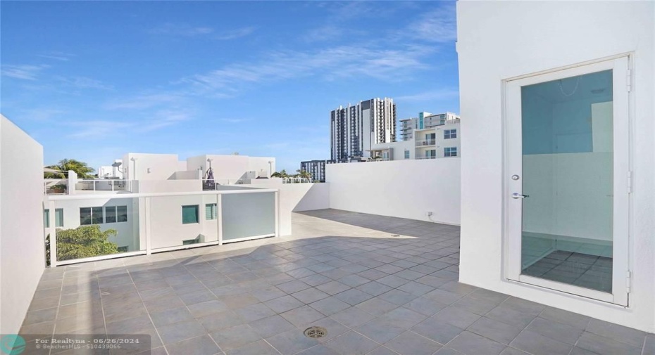3rd floor terrace with downtown views