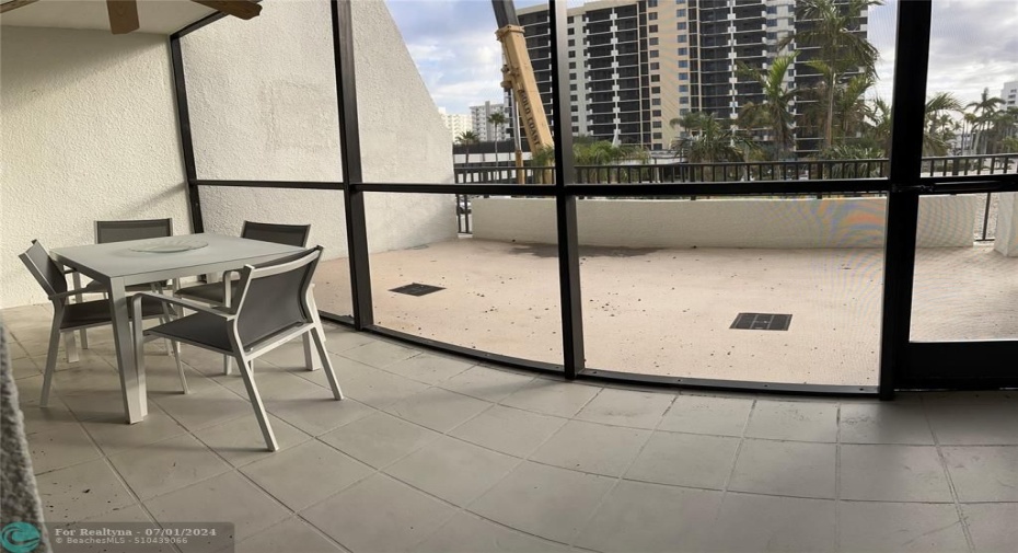extended outside patio