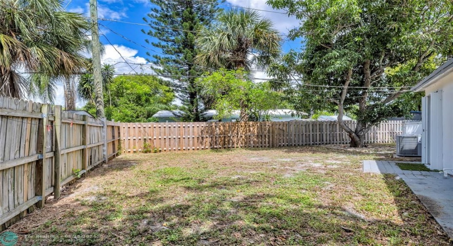 Large fenced-in yard