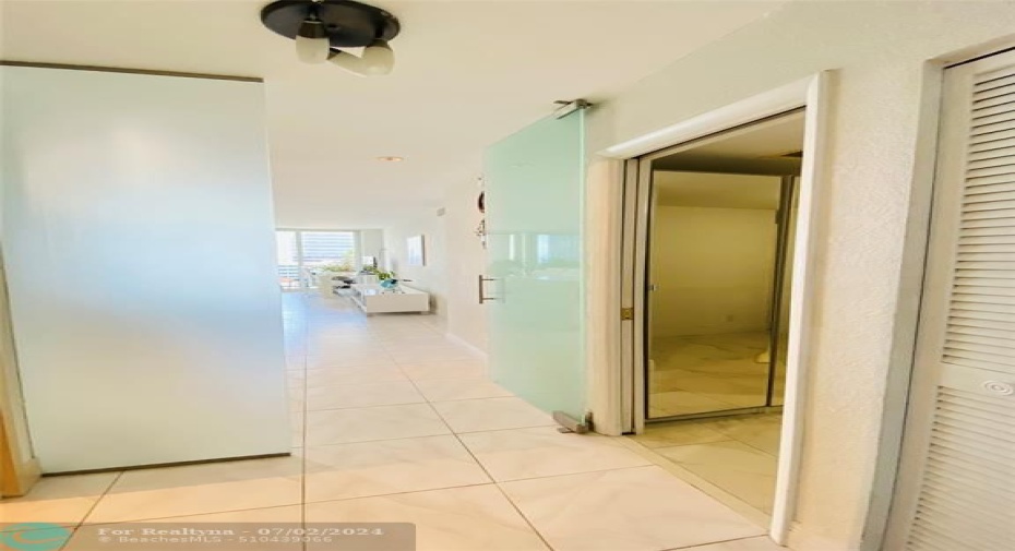 Unit Double Glass Doors Entrance From inside the unit