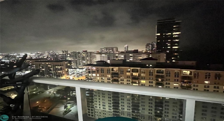 Night City View Form Balcony