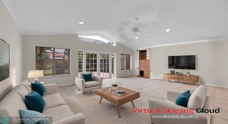 Main living area - virtually staged