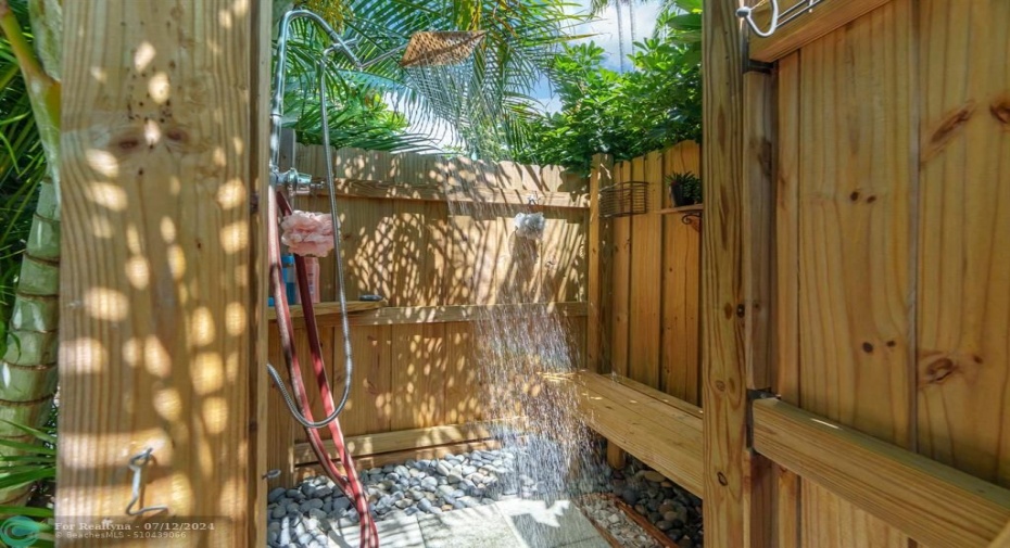 Looking into additional fully private outdoor heated shower