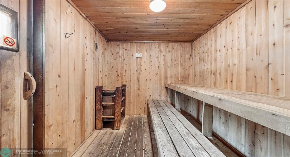 Saunas in main clubhouse.