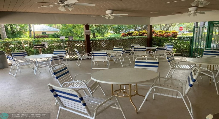 Reserve your next party at one of the updated patio areas.  New gas grills are coming.