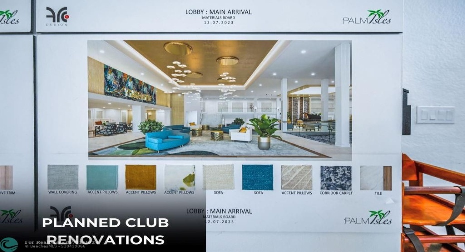 Planned club lobby rendering.