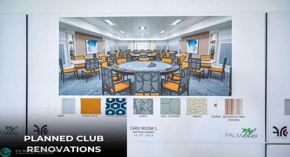 Planned Card Room rendering.