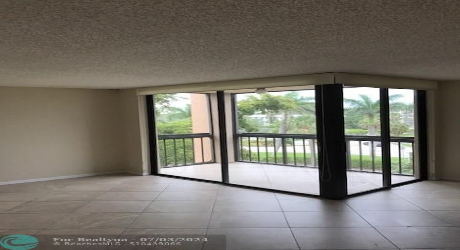 Living Room with patio views