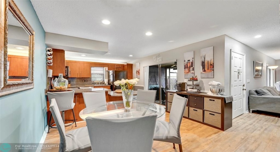 photo of kitchen looking toward  living room