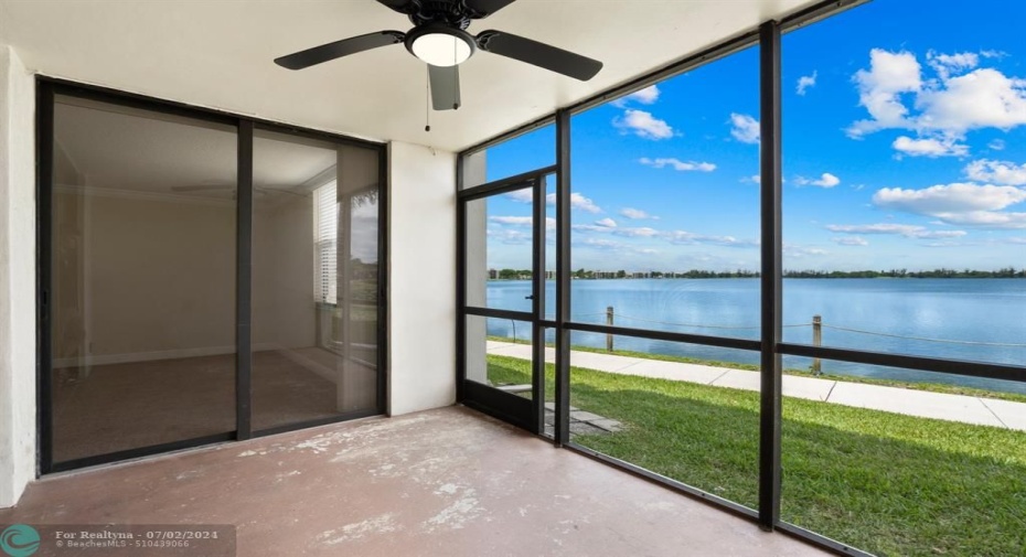 Screened Patio with Expansive Views of Lake Emerald