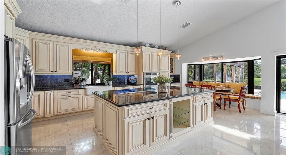 Kitchen with luxury appliances and oversized island