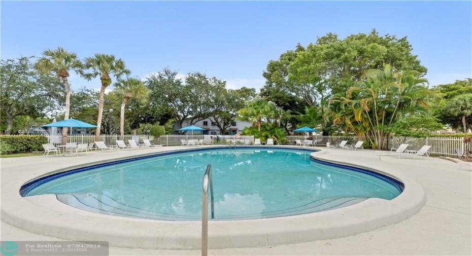 Large community pool and deck