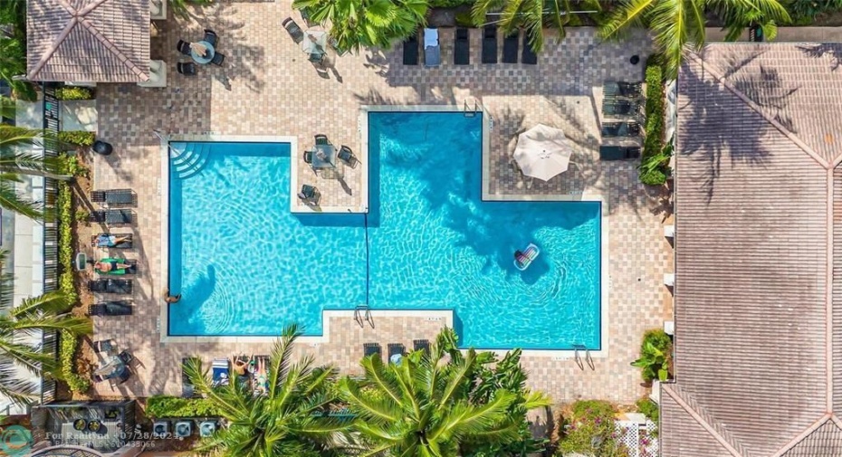 Village East Pool shot from above, sheer bliss & serenity