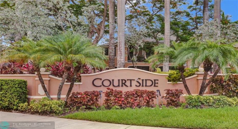 Welcome to Courtside, a gated enclave right next to the country club tennis courts, hence the name!