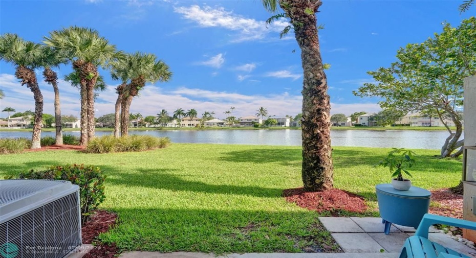 Backyard lake view