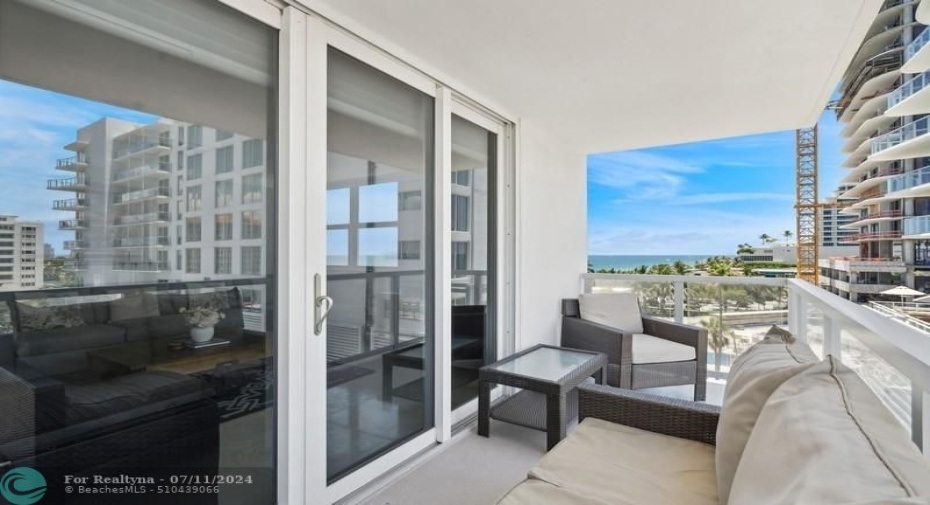 Balcony- City and intracoastal views