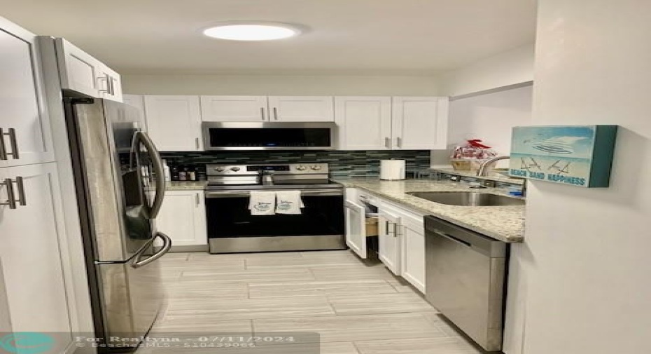 Remodeled kitchen with new appliances