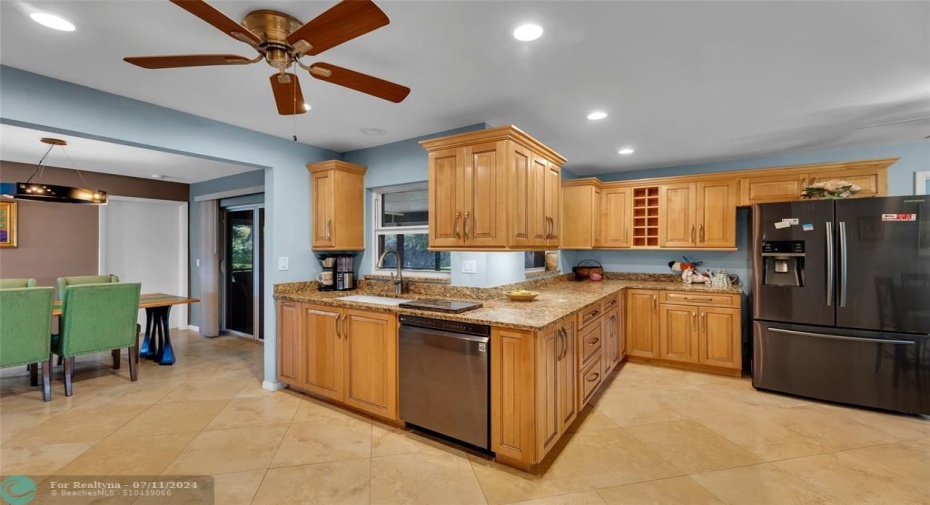 lots of cabinets for storage