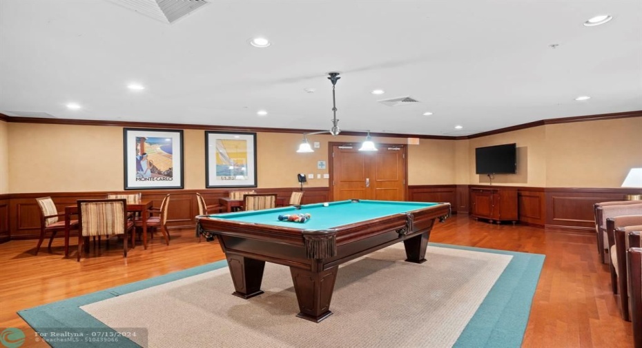Billiards and game room