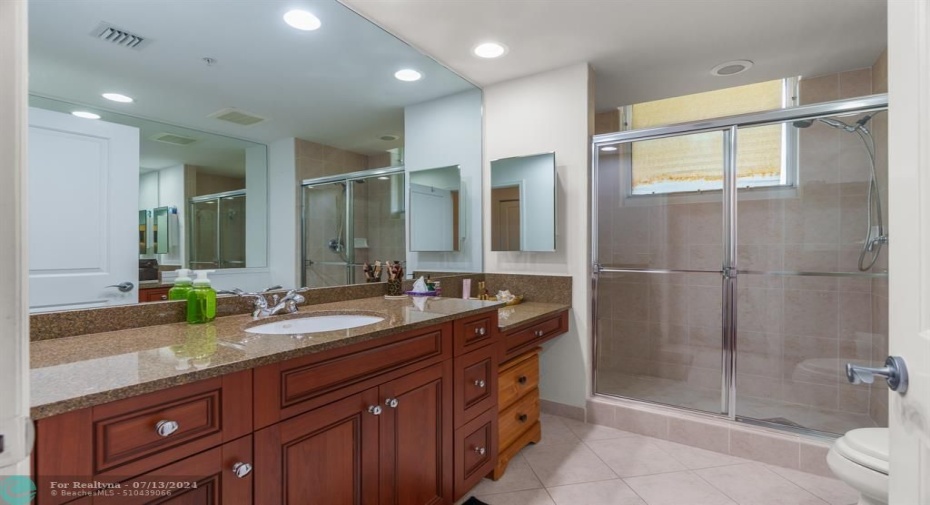 Dual sinks and vanities and separate shower