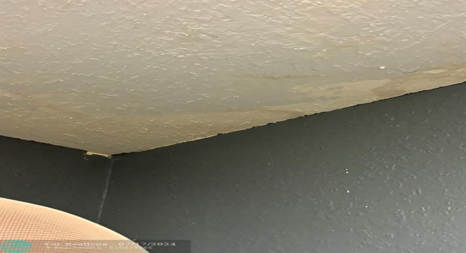ceiling damaged from old leak