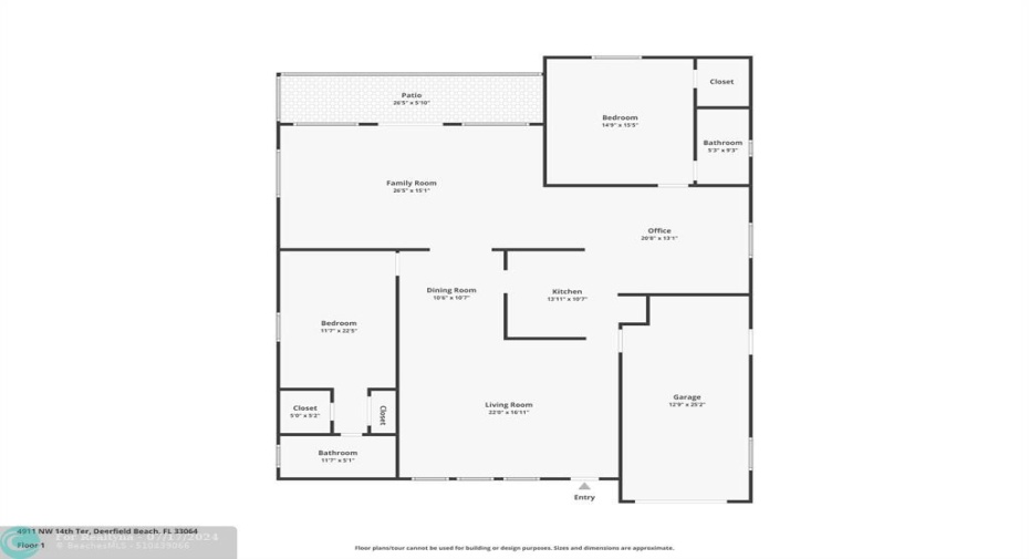 Floor Plan can easily be converted to a 3 bedroom.
