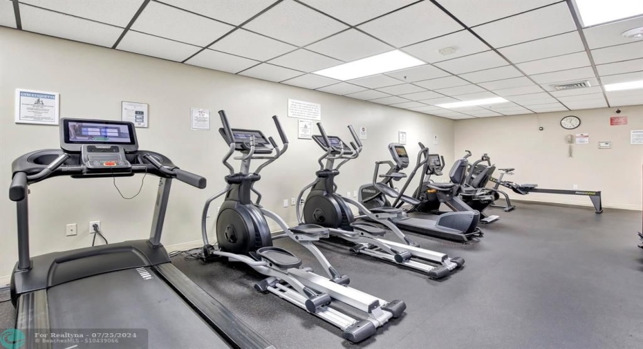 Cardio room in the building