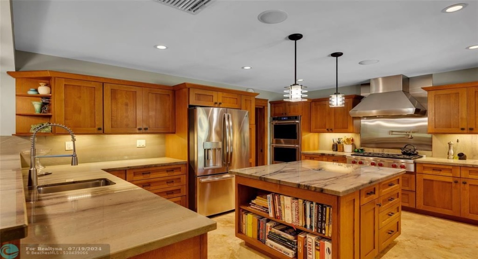 Spectacular Kitchen with custom cabinets and Island ample storage and counter space