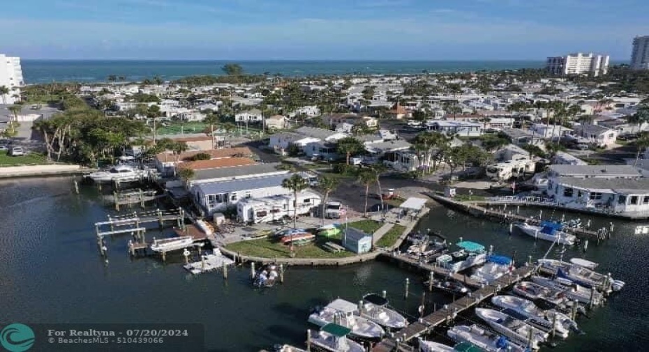 Private marina with boat ramp, boat slips, cleaning station and kayak launch