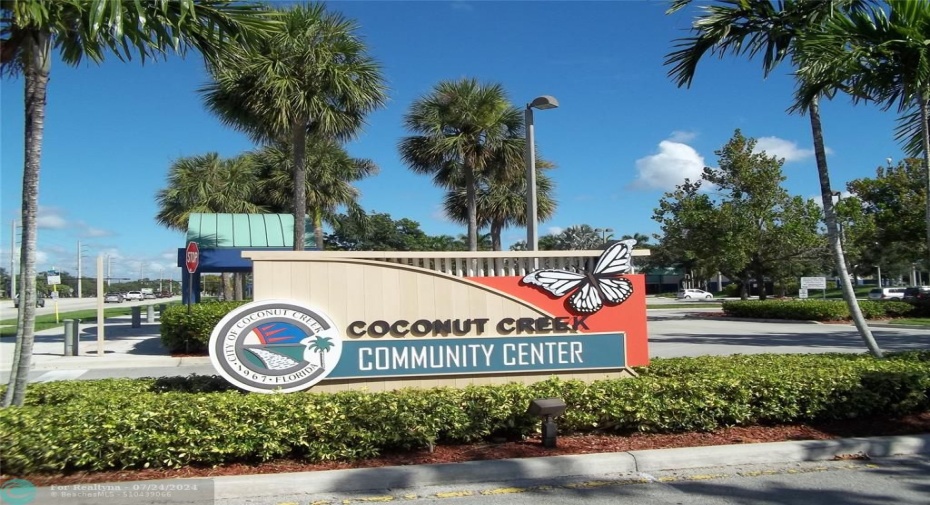 ACROSS THE STREET FROM COCO PARC IS THE COCONUT CREEK COMMUNITY CENTER