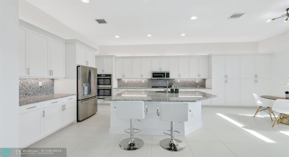 Oversized chef-style kitchen