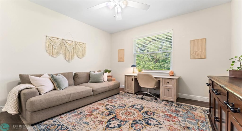 Bedroom with views of the preserve