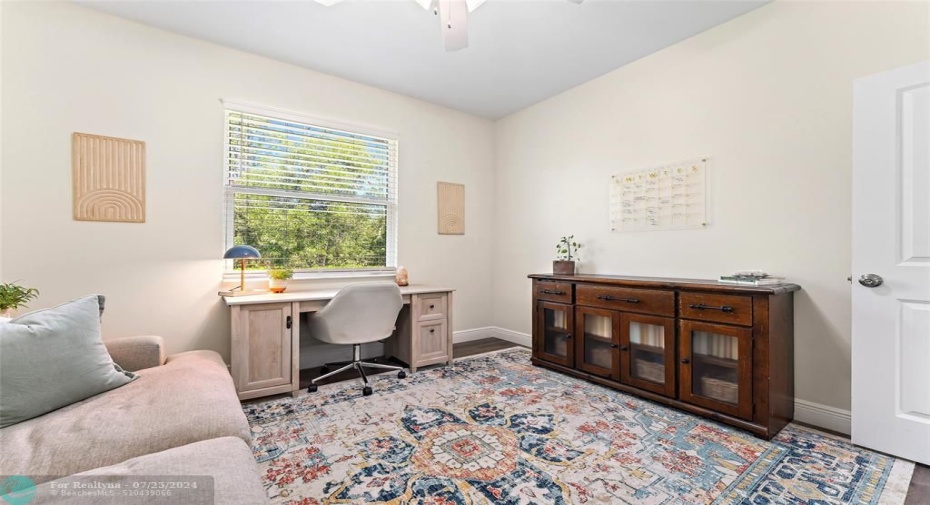 Bedroom with views of the preserve