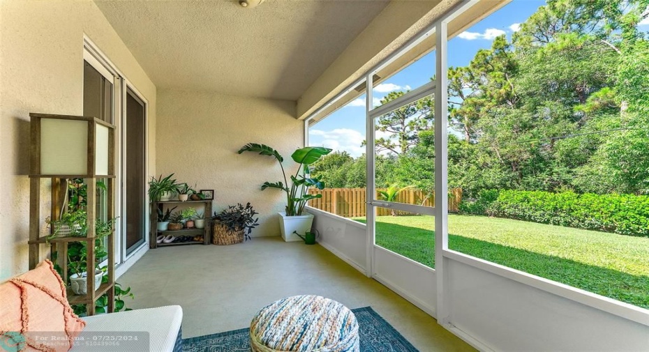 Newly screened back patio