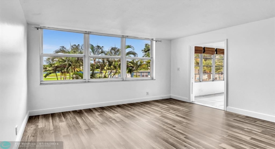 Living Room Window & Entrance to Florida Room