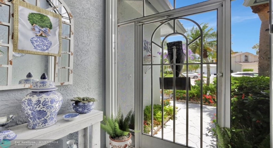 Screened front porch.