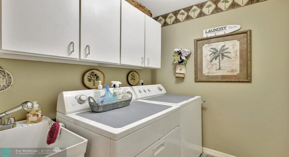 Laundry room with laundry sink.