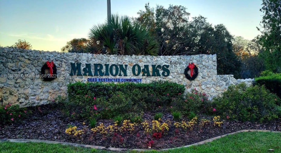Entering  Marion Oaks Community
