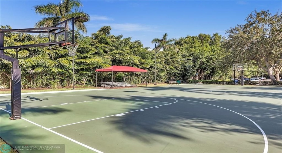 Lighted Basketball Court