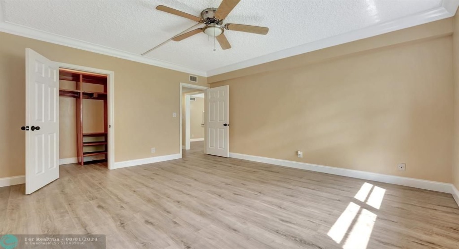 Spacious and walk in closet