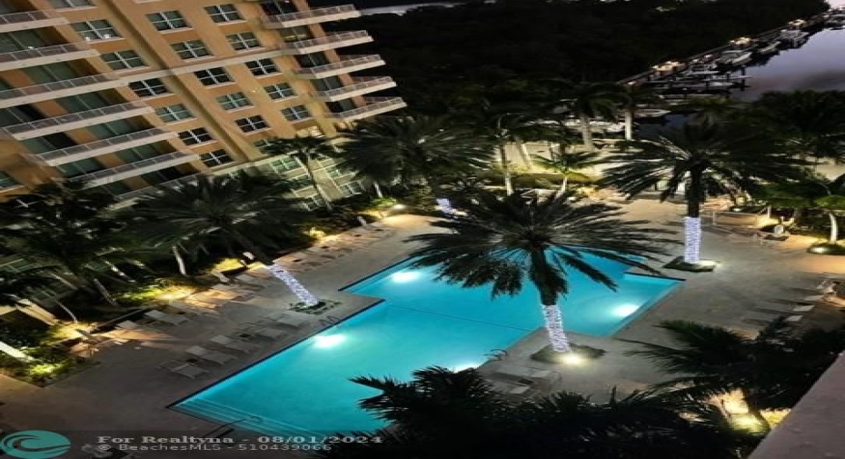 Night View of Pool