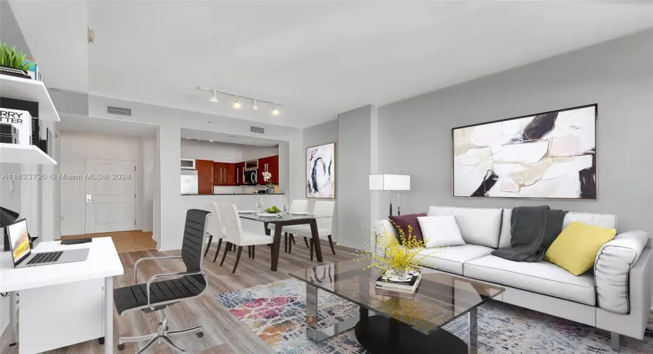 Living-Dining Room Virtually Staged