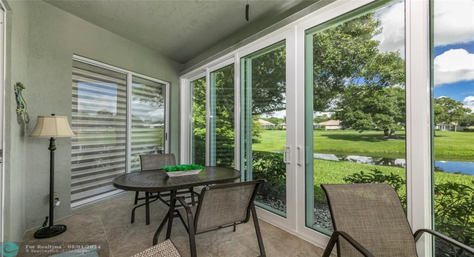 View of Sliders from Master Bedroom to Patio