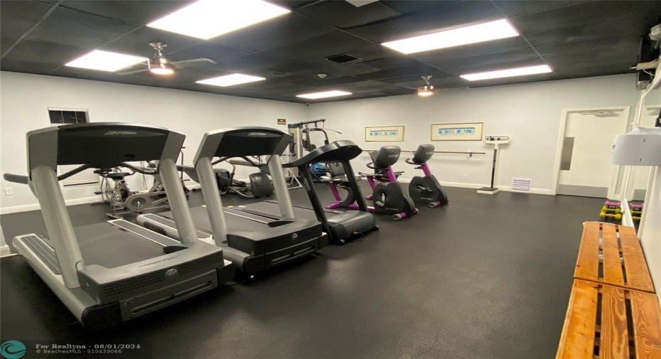 Stay active in the fitness center.