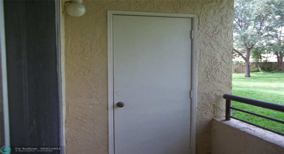 STORAGE CLOSET ON BALCONY