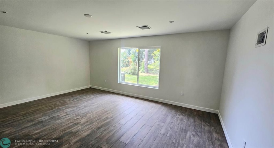 Brand new construction and wood like flooring