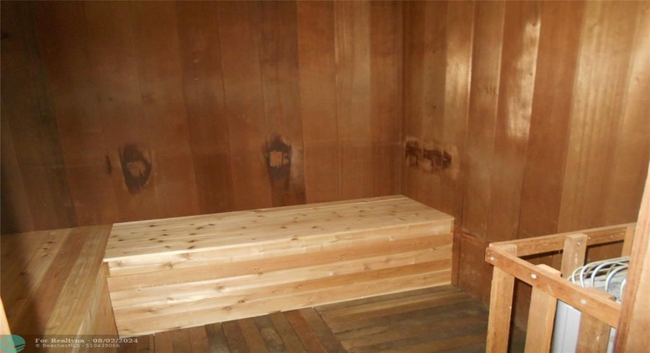 Enjoy a sauna and a shower after your workout in the exercise room