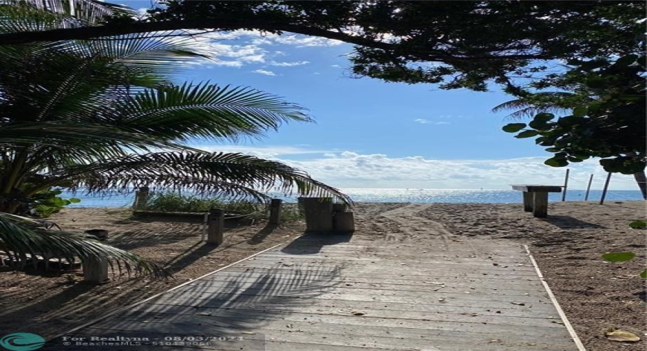 Private Beach is down the Block