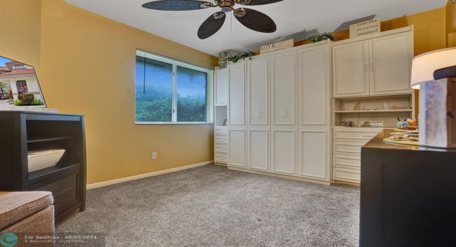 2nd bedroom with built in murphy bed